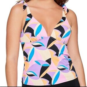 Salt + Cove MULTI Kaleidoscope Push-up Tankini Swim Top, US X-Small